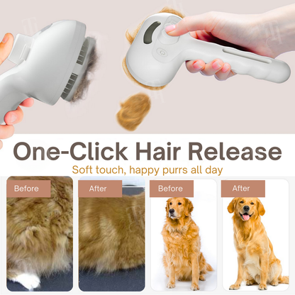 AEXZR® 3-in-1 Blue Light Pet Comb 🧬 Sanitizes, Massages & Desheds | Reduces Odor & Static