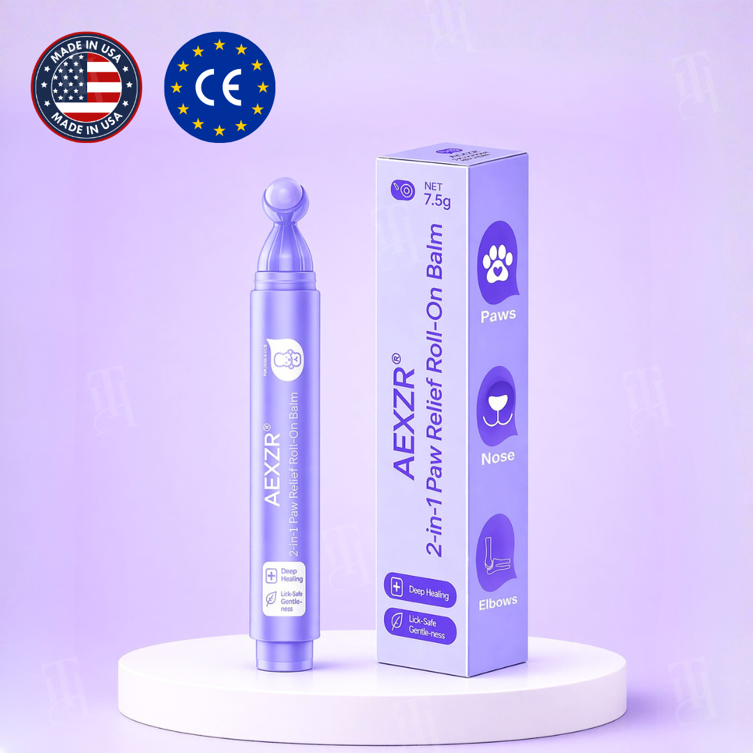 🐾 Soothe Cracked Paws & Noses in 3 Seconds | AEXZR® 2-in-1 Paw Relief Roll-On Balm