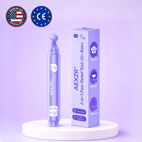 🐾 Soothe Cracked Paws & Noses in 3 Seconds | AEXZR® 2-in-1 Paw Relief Roll-On Balm