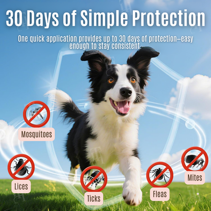 RZXEA™ 30-Day Flea & Tick Protection Drops 🌿 Plant-Based Spot-On | Easy & Effective