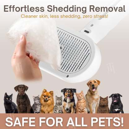 AEXZR® 3-in-1 Blue Light Pet Comb 🧬 Sanitizes, Massages & Desheds | Reduces Odor & Static
