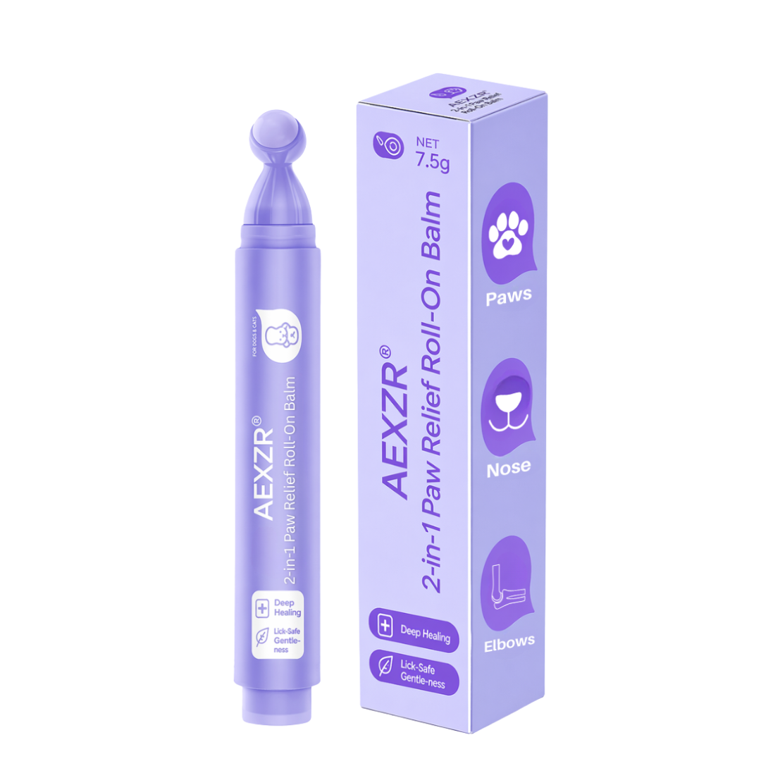 🐾 Soothe Cracked Paws & Noses in 3 Seconds | AEXZR® 2-in-1 Paw Relief Roll-On Balm