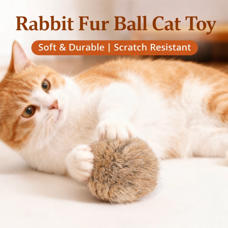 ⭐RZXEA™ Soft Fluffy Cat Toy Ball (Copy)