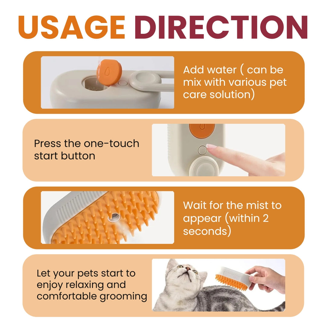 AEXZR® 3-in-1 Pet Steam Brush