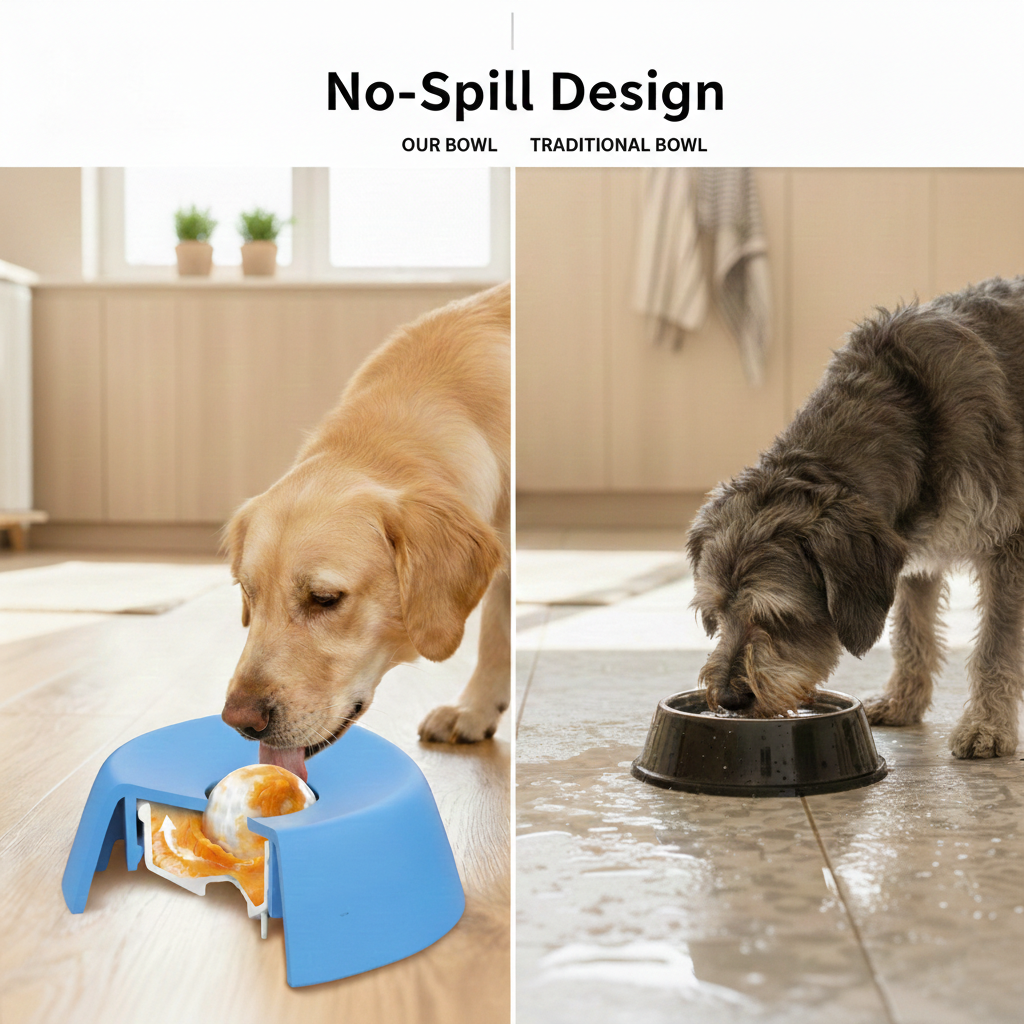 RZXEA™ Rotating Lick Bowl 🌀 Interactive Slow Feeder | Anxiety Relief & Mess-Free