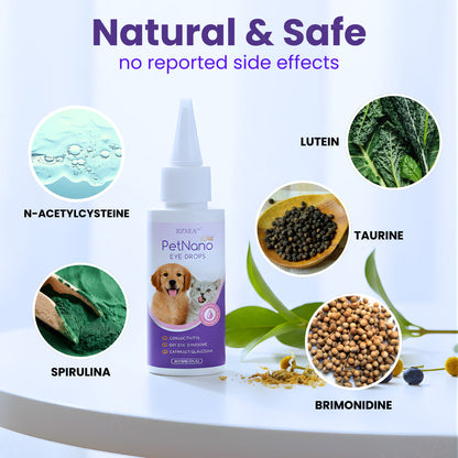 💧 Fast-Acting Tear Stain Remover & Eye Cleaner | RZXEA™  PetNano Eye Drops