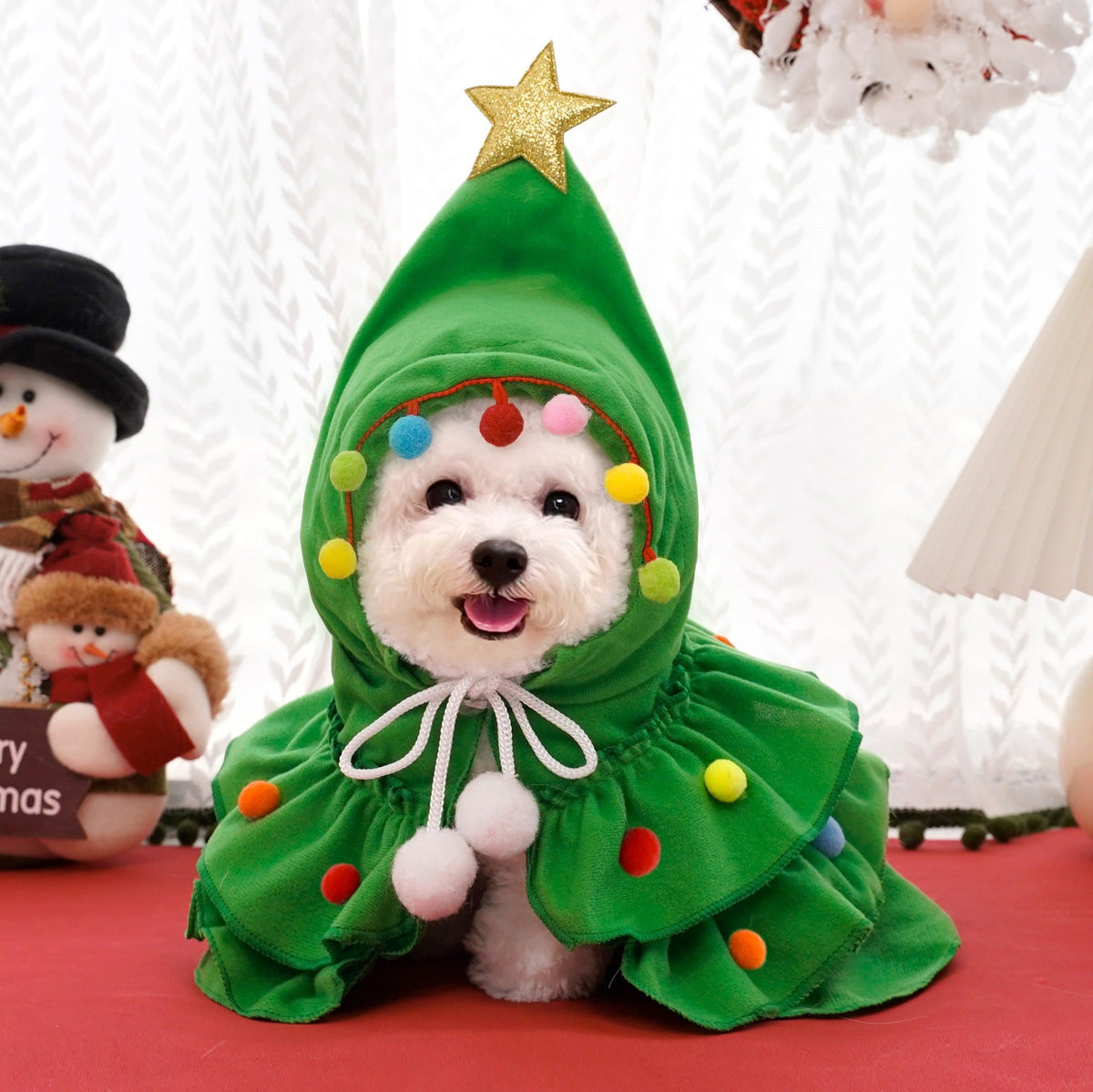 🎄 Christmas Tree Pet Costume – Cozy Winter Dog & Cat Outfit