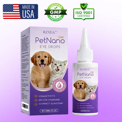 💧 Fast-Acting Tear Stain Remover & Eye Cleaner | RZXEA™  PetNano Eye Drops