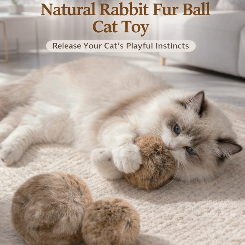 ⭐RZXEA™ Soft Fluffy Cat Toy Ball (Copy)