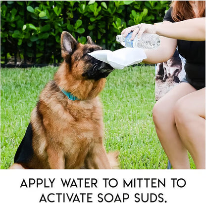 🔥 AEXZR®  Rinse-Free Dog Shampoo Mitts – Hypoallergenic Pet Bath Wipes | 6-Pack for Easy Grooming & Sparkling Clean Fur 🐶✨