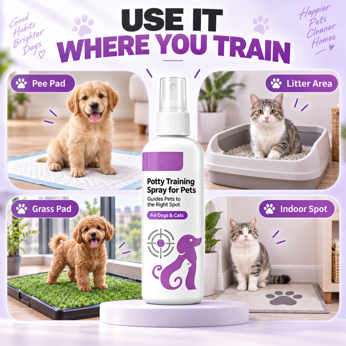 🥳HOT SALE🥳💞10K+ SOLD! Potty Training Spray ! Guides pets, safe & easy spray. Cleaner home – grab yours! ✅