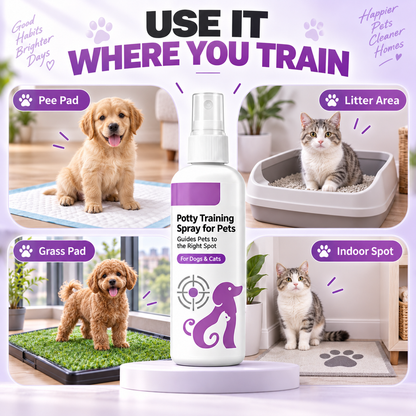 🥳HOT SALE🥳💞10K+ SOLD! Potty Training Spray ! Guides pets, safe & easy spray. Cleaner home – grab yours! ✅