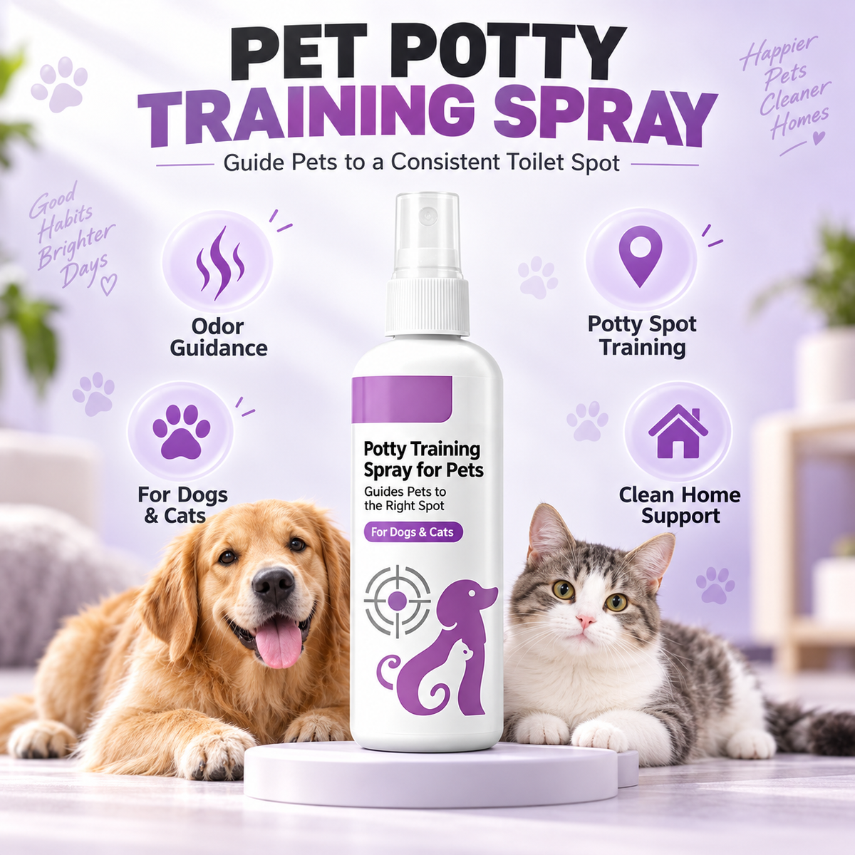 🥳HOT SALE🥳💞10K+ SOLD! Potty Training Spray ! Guides pets, safe & easy spray. Cleaner home – grab yours! ✅