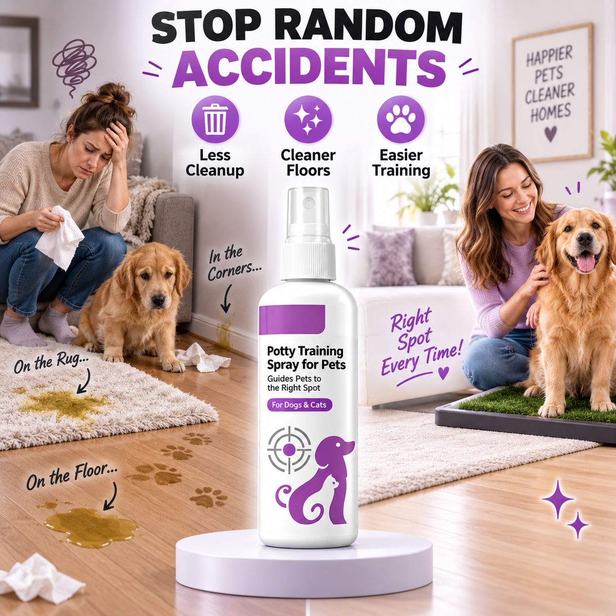 🥳HOT SALE🥳💞10K+ SOLD! Potty Training Spray ! Guides pets, safe & easy spray. Cleaner home – grab yours! ✅